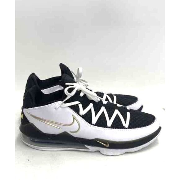 Nike LeBron 17 Low White Black Gold Men\'s Basketball Shoes Size 14 COA main image 5